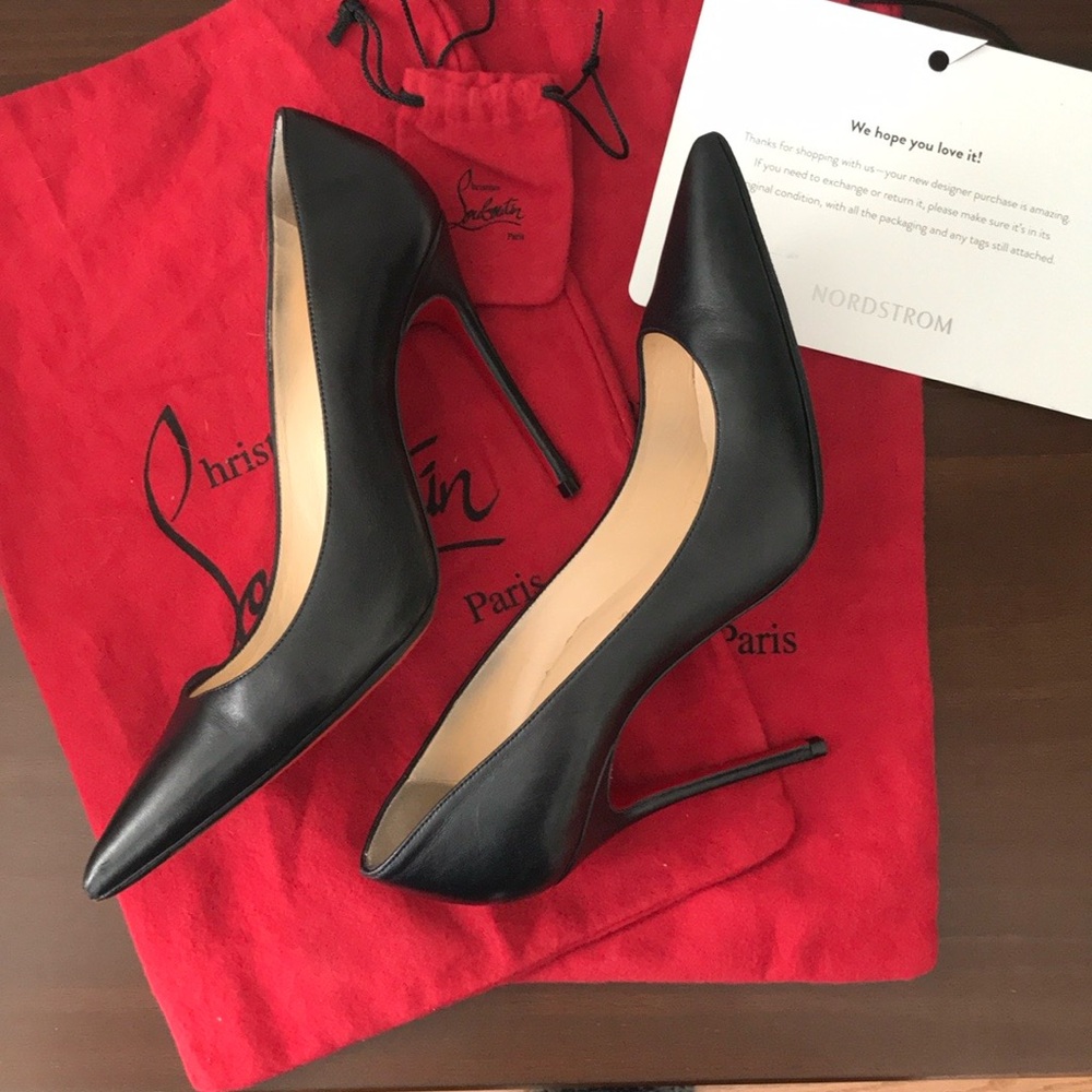 Christian Louboutin Heels 85 mm Decollette Leather Pumps, Like New